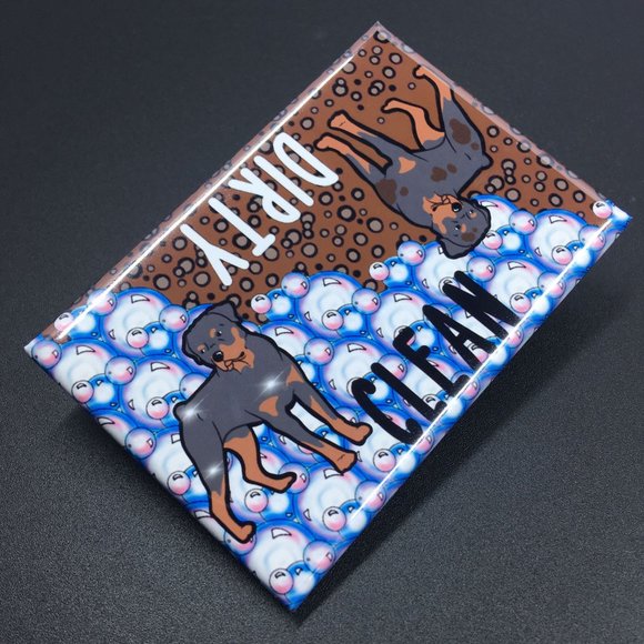 Rottweiler Dog Dishwasher Magnet Kitchen Decor - Picture 5 of 6